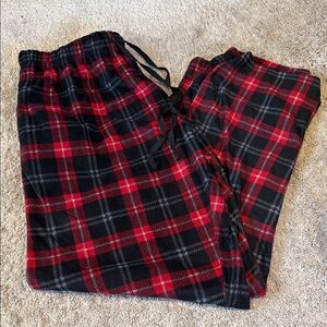 Plaid Red and Black Men's Sweatpants